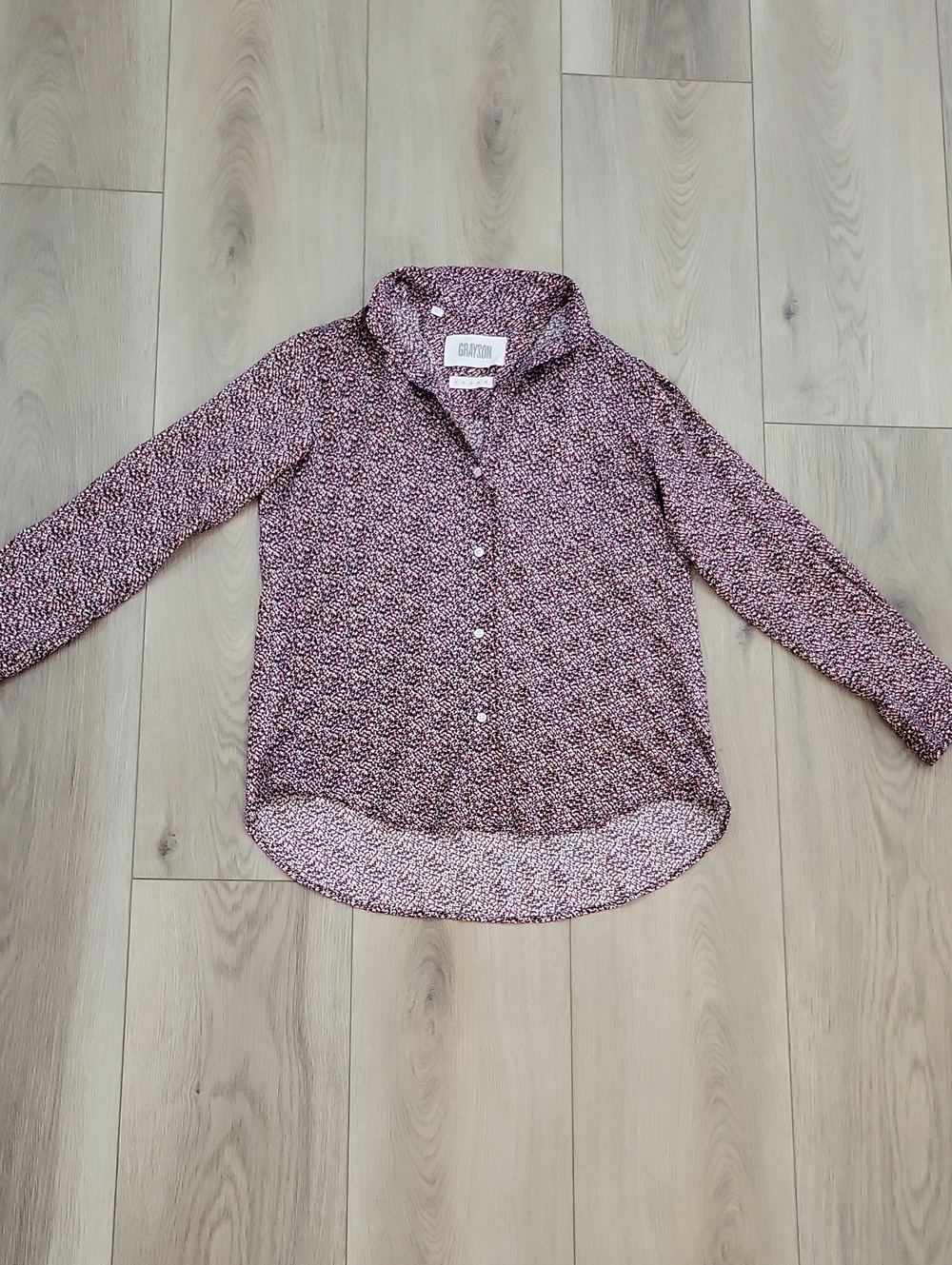 Rails Burgundy Ditsy Floral Button-Down Shirt